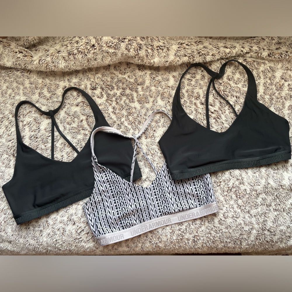 3 Under Armour HeatGear Compression Sports Bras / Size Medium